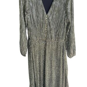 Simply Vera Vera Wang Shimmering Gold Long Sleeve Dress